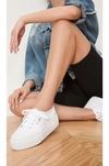 Superga 40mm Carodaur Platform Leather Sneakers In White