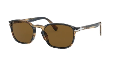 Persol Po3234s Striped Brown &amp; Grey Sunglasses