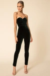 Superdown Angelina Ruched Strapless Jumpsuit In Green