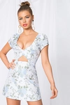 Superdown Carolisa Open Back Dress In White Floral