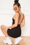 Superdown Kourtney Backless Mini Dress In Black