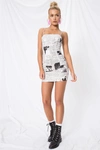 Superdown Letizia Printed Mini Dress In Black & White