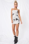 letizia printed mini dress Superdown Letizia Printed Mini Dress In Black & White