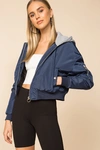 SUPERDOWN RAQUEL CROPPED HOODED JACKET