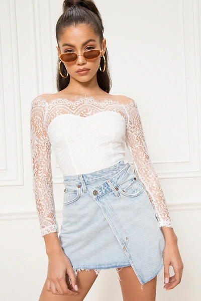 SUPERDOWN RIVKA OFF SHOULDER BODYSUIT