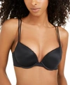 Calvin Klein Women's Liquid Touch Push-up Plunge Bra Qf4083 In Black