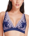 Wacoal Embrace Lace Soft Cup Wireless Bra 852191 In Twilight Blue/lavender Fog