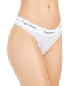 Calvin Klein Branded Border Thongs In Ice Pulp
