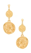 AMBER SCEATS COIN EARRING,AMBE-WL184
