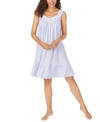 EILEEN WEST STRIPED EYELET LACE NIGHTGOWN