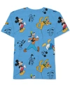 Disney Little Boys Mickey Mouse Printed Crewneck T-shirt In Blue Heather