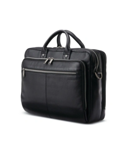 Samsonite Classic Leather Toploader In Black