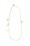 TIMELESS PEARLY CHAIN NECKLACE WITH CHARMS,N17 SILVG