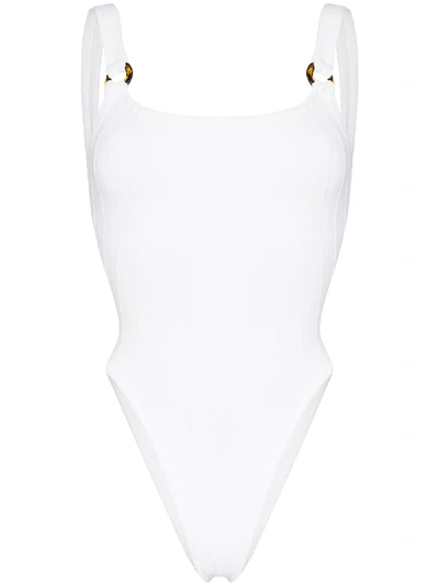 Hunza G Solitaire One Piece Swimsuit In White