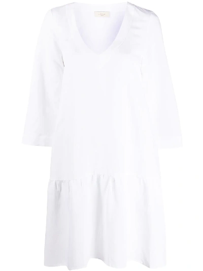 Altea V-neck Tunic Dress In White