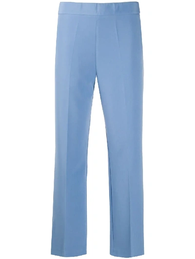 Altea Straight-leg Cropped Trousers In Blue