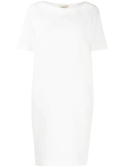 Altea Boat-neck Shift Dress In White