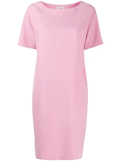 Altea Boat-neck Shift Dress In Pink