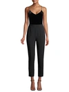 BLACK HALO TEAGUN TAILORED VELVET JUMPSUIT,0400012507272