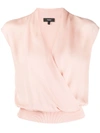 THEORY DRAPED CROPPED TOP