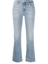 CK CALVIN KLEIN MID-RISE CROPPED JEANS
