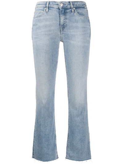 Ck Calvin Klein Mid-rise Cropped Jeans In Blue
