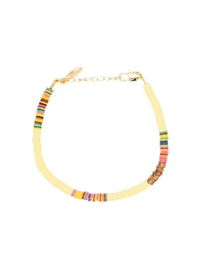 All The Must Gold-plated Beaded Bracelet In Yellow