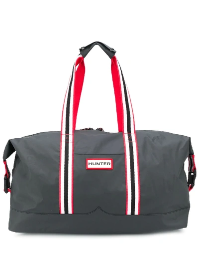 Hunter Logo Patch Luggage Bag In Black