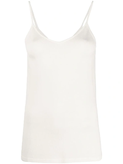 Max & Moi Knitted V-neck Vest In White