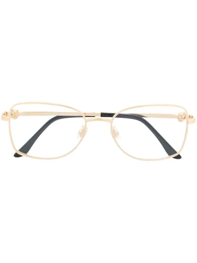 Cartier Aviator Titanium Glasses In Gold