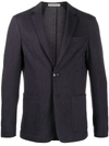 Corneliani Pinstriped Blazer In Blue