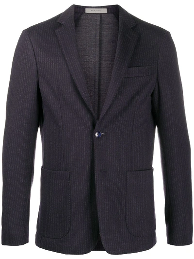 Corneliani Pinstriped Blazer In Blue