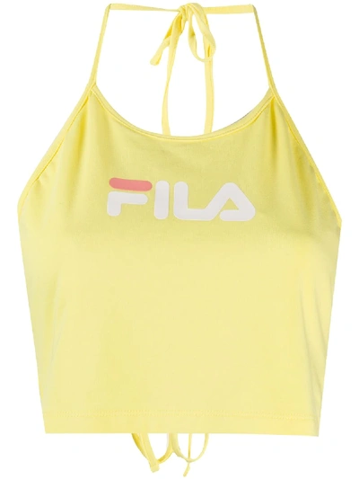 Fila Bebe Halter Neck Top In Yellow