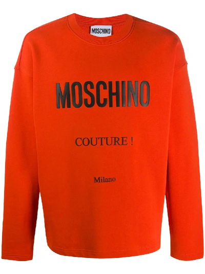 Moschino Sweatshirt Mit Logo-print In Blue
