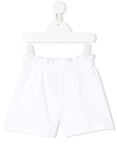 Il Gufo Kids' Ruffled Waist Shorts In White