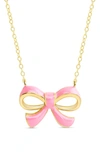 LILY NILY BOW PENDANT NECKLACE,279N-PK
