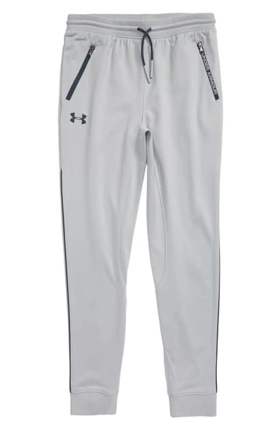Under Armour Kids' Pennant Tapered Sweatpants (big Boy) In Mod Gray/ Wire