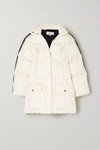 GUCCI Oversized webbing-trimmed quilted shell down jacket