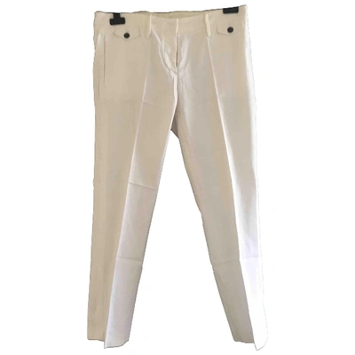 Pre-owned Mauro Grifoni Trousers In White