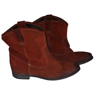 Pre-owned Ndc Western Boots In Red