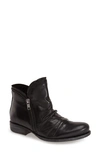 Miz Mooz Luna Womens Leather Ruched Ankle Boots In Black
