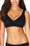 Sea Level Cross Front Bikini Top In Black