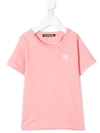 Acne Studios Mini Nash Face T-shirt In Pink