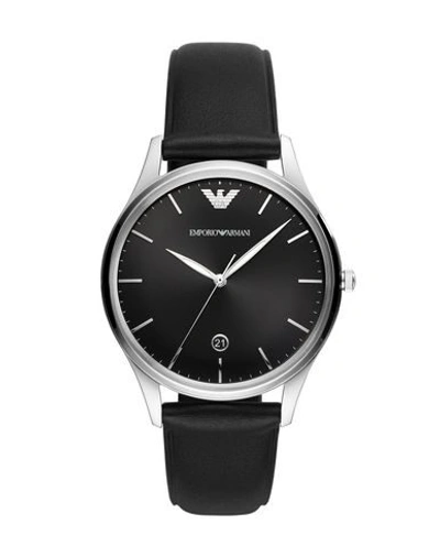 Emporio Armani Wrist Watch In Black