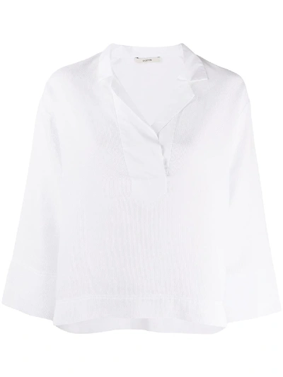 Odeeh Wrap Collar Shirt In White
