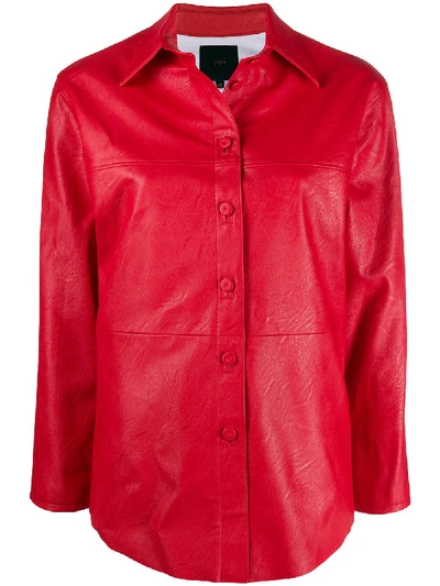 Jejia Donna Button-up Jacket In Red