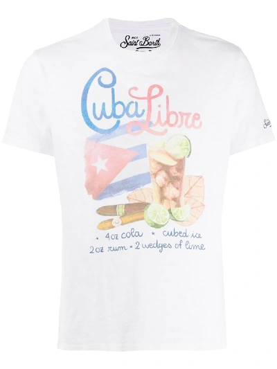 Mc2 Saint Barth Cuba Libre Print T-shirt In White