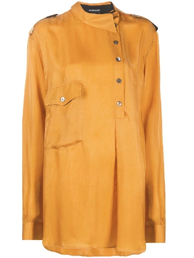 Ann Demeulemeester Side Button Shirt In Yellow
