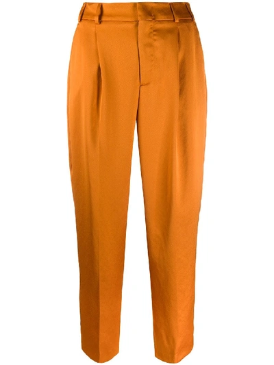 Pt01 Daisy High-waisted Trousers In Orange