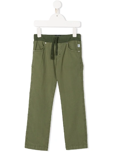 Il Gufo Kids' Drawstring-waist Trousers In Green